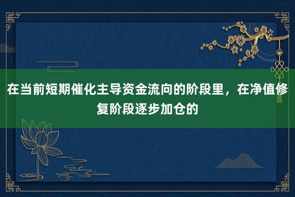 在当前短期催化主导资金流向的阶段里，在净值修复阶段逐步加仓的